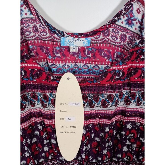 NWT J. Gee Flowy Pink Criss Cross Wide Bell Sleeve Light Beach Dress Size Medium - Picture 3 of 8